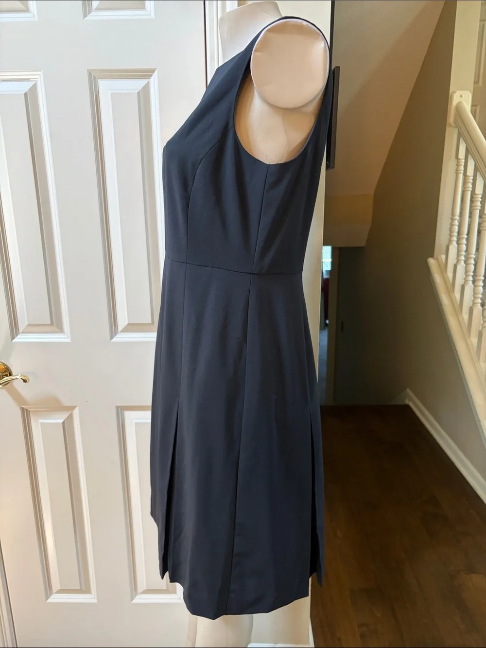 NWT J. Crew 365 Navy Sleeveless pleated Dress, 12